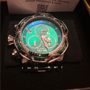 Invicta Silver and Green Chronograph Smartwatch